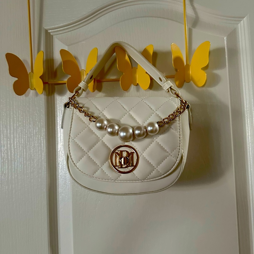 White mini purse